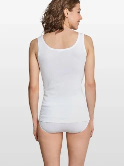 Schiesser Damen Trägertop - Cotton Essentials in weiß