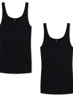 Schiesser Damen Trägertop (Tops) - Luxury in schwarz
