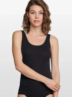 Schiesser Damen Trägertop (Tops) - Luxury in schwarz