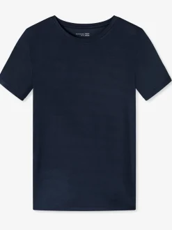 Schiesser Damen T-Shirt - Mix+Relax in blau