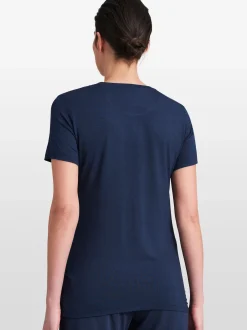 Schiesser Damen T-Shirt - Mix+Relax in blau