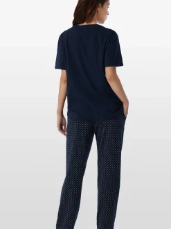 Schiesser Damen T-Shirt - Mix & Relax in marine