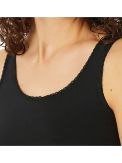 Schiesser Damen Unterhemd 4er Pack in schwarz