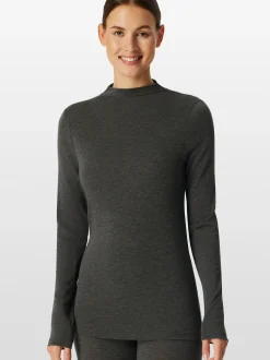 Schiesser Damen Unterziehshirt - Premium Warming in anthrazit