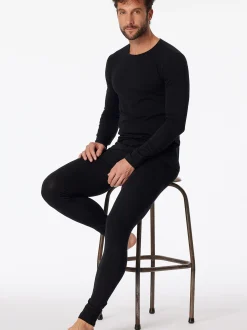 Schiesser Herren Longsleeve - 95/5 Originals in schwarz