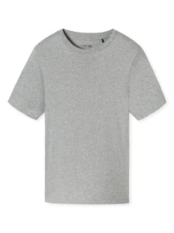 Schiesser Herren Pyjamaoberteil - T-Shirt - Mix + Relax in grau