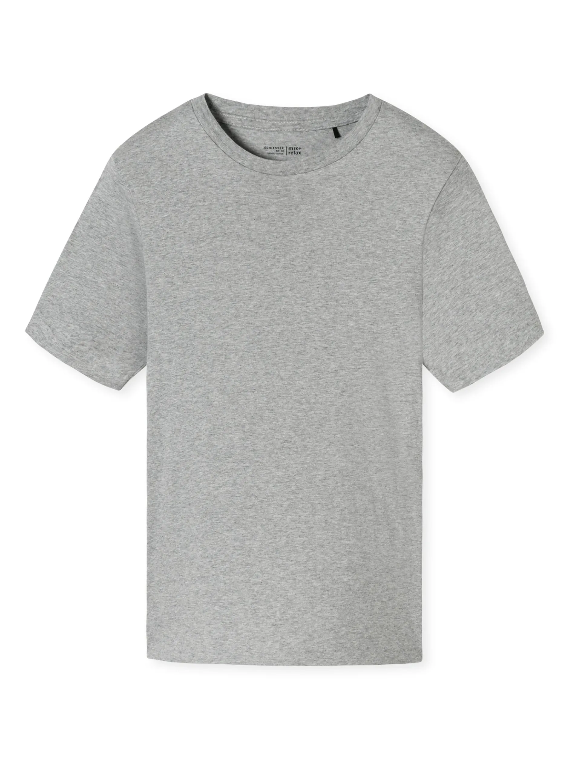 Schiesser Herren Pyjamaoberteil - T-Shirt - Mix + Relax in grau