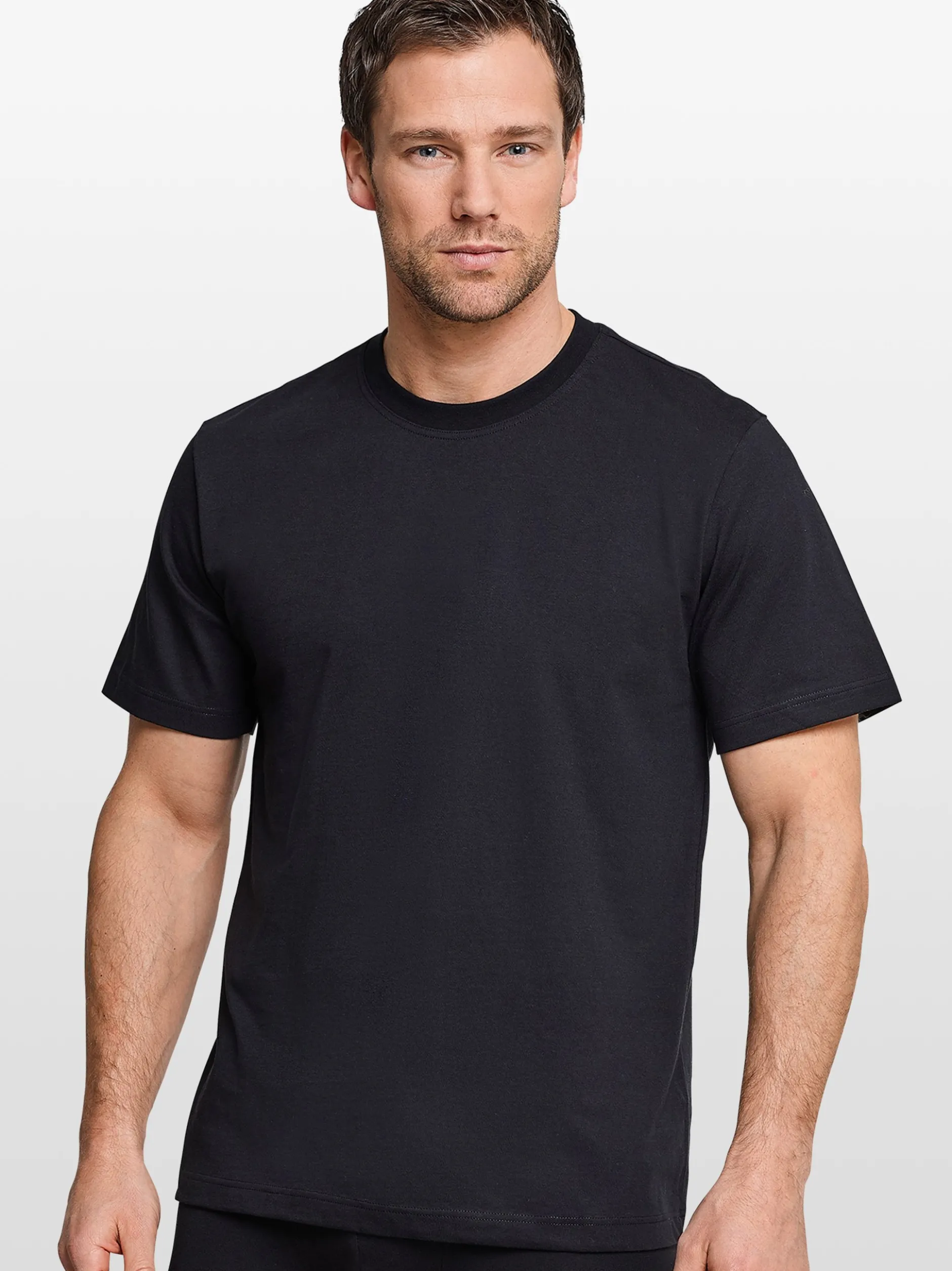 Schiesser Herren T-Shirt - American Shirt in schwarz