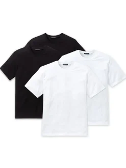 Schiesser Herren T-Shirt 4er Pack in mehrfarbig