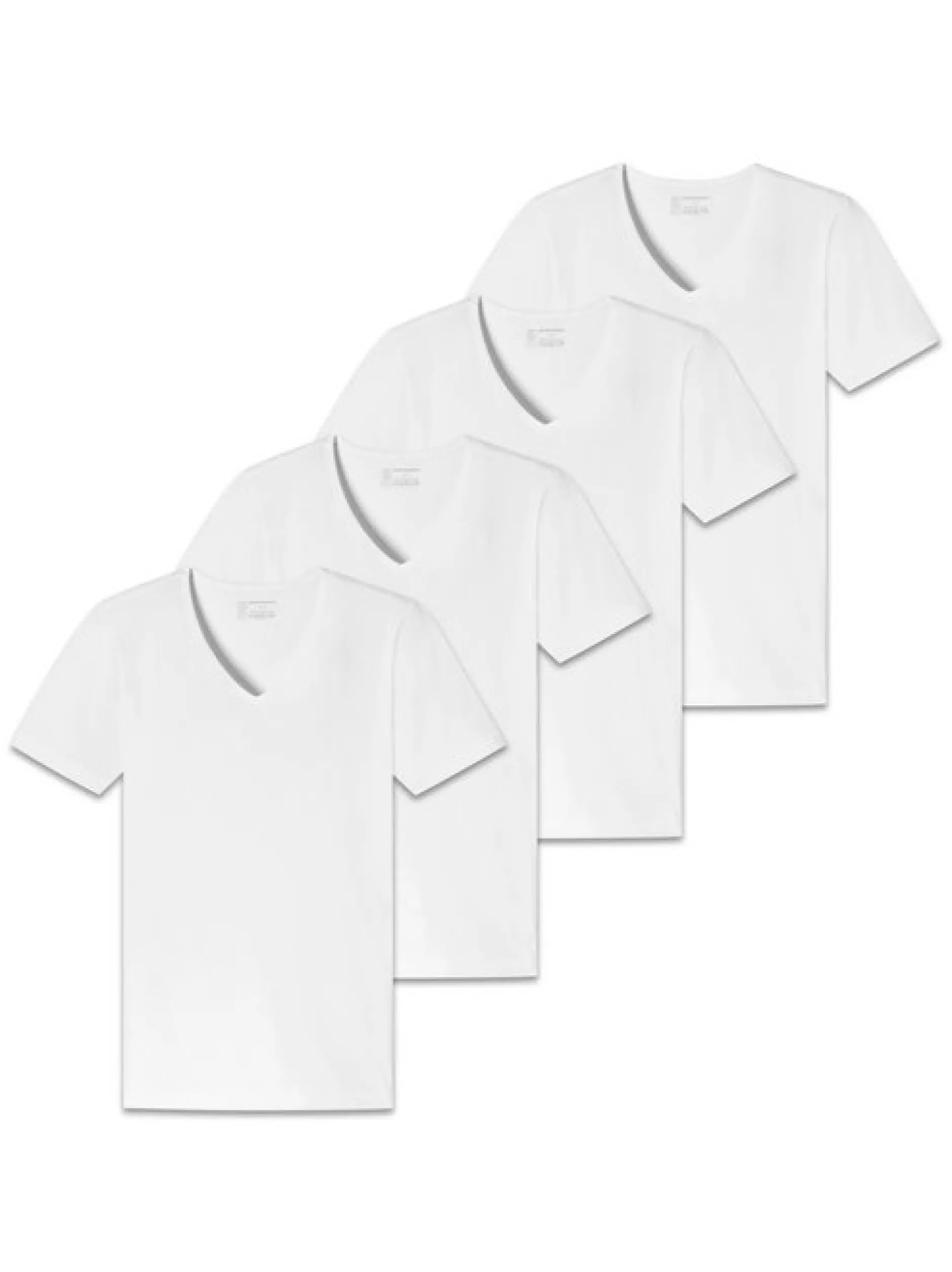 Schiesser Herren T-Shirt 4er Pack in weiß