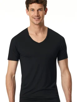 Schiesser Herren T-Shirt - Premium Modal in schwarz