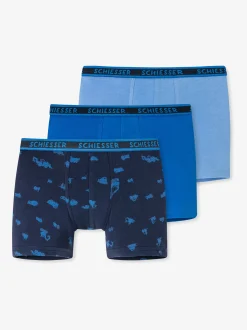 Schiesser Jungen Retroshorts - 3er-Pack Basic Kids in blau