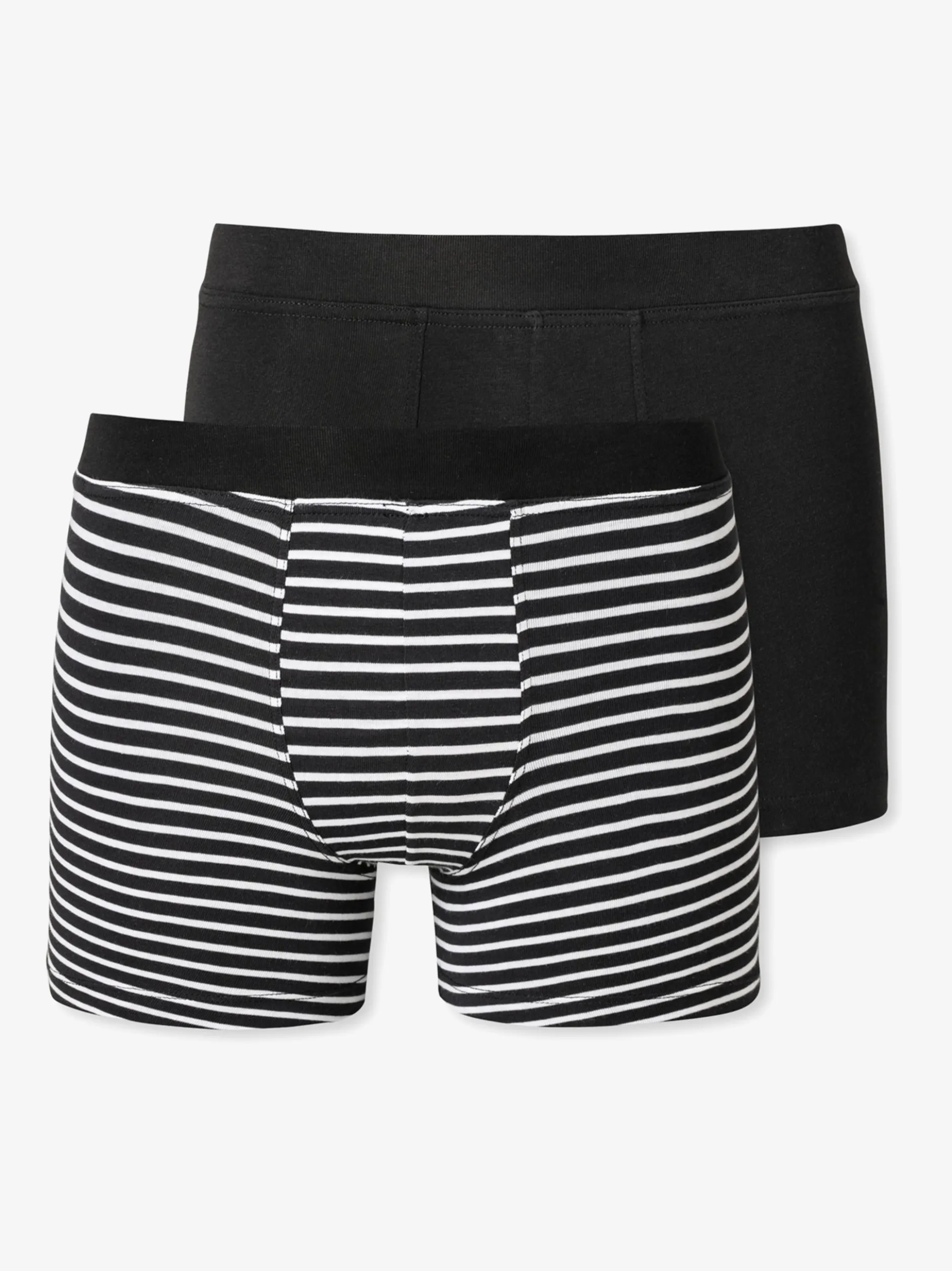 Schiesser Jungen Retroshorts - 2er-Pack Basic Kids in schwarz