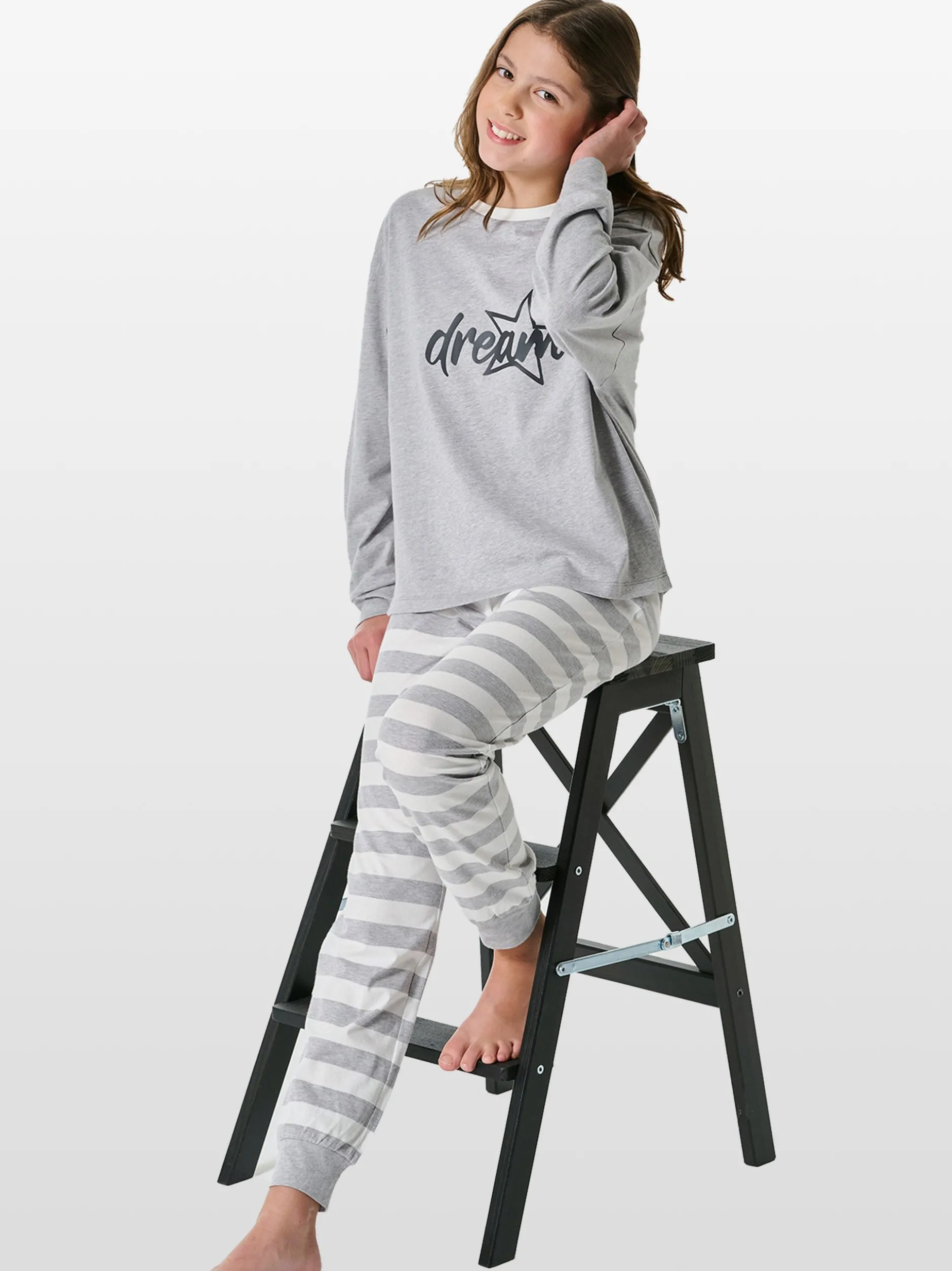 Schiesser Mädchen Pyjama - Nightwear in grau