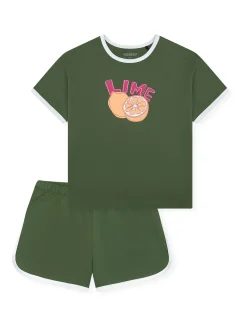 Schiesser Mädchen Pyjama - Nightwear in oliv