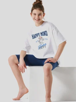 Schiesser Mädchen Pyjama - Organic Cotton in weiß