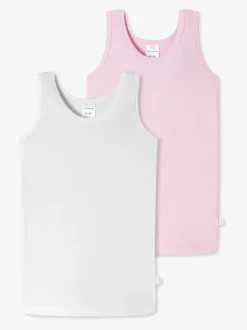 Schiesser Mädchen Unterhemden - 2er-Pack Basic Kids in rosa