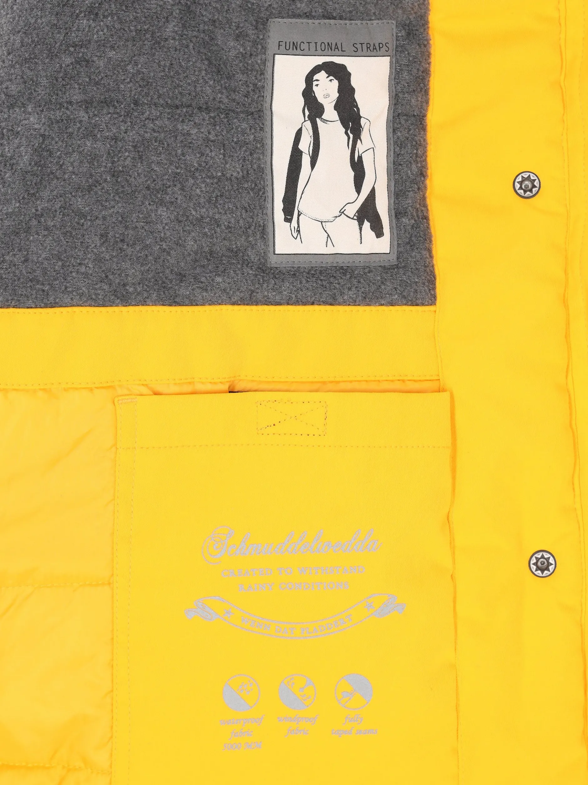 Schmuddelwedda Damen Jacke in gelb