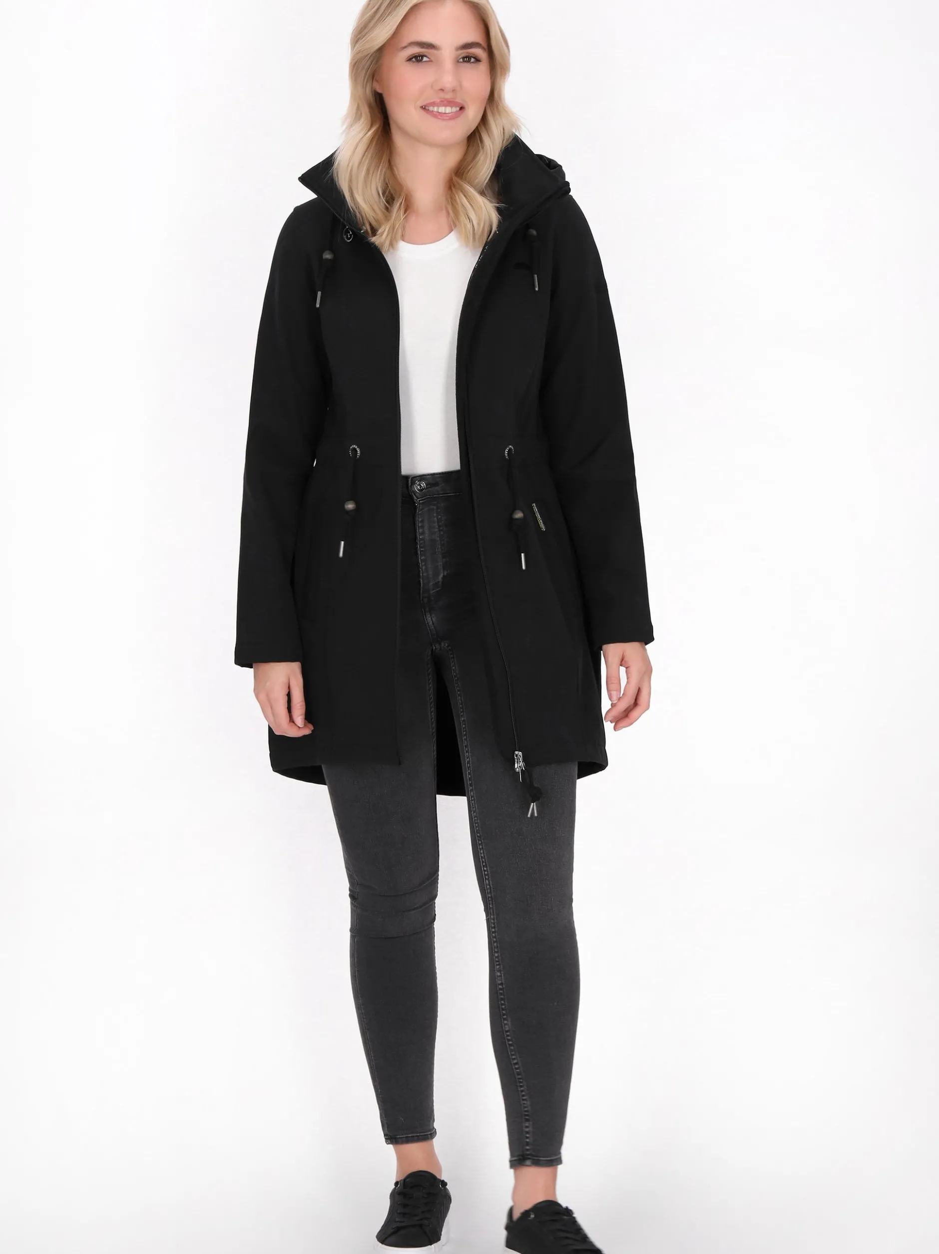 Schmuddelwedda Damen Softshelljacke in schwarz