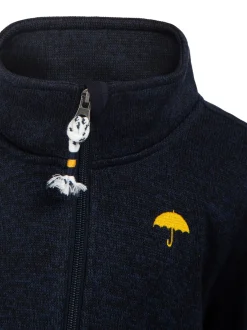 Schmuddelwedda Mädchen Strickfleecejacke in blau