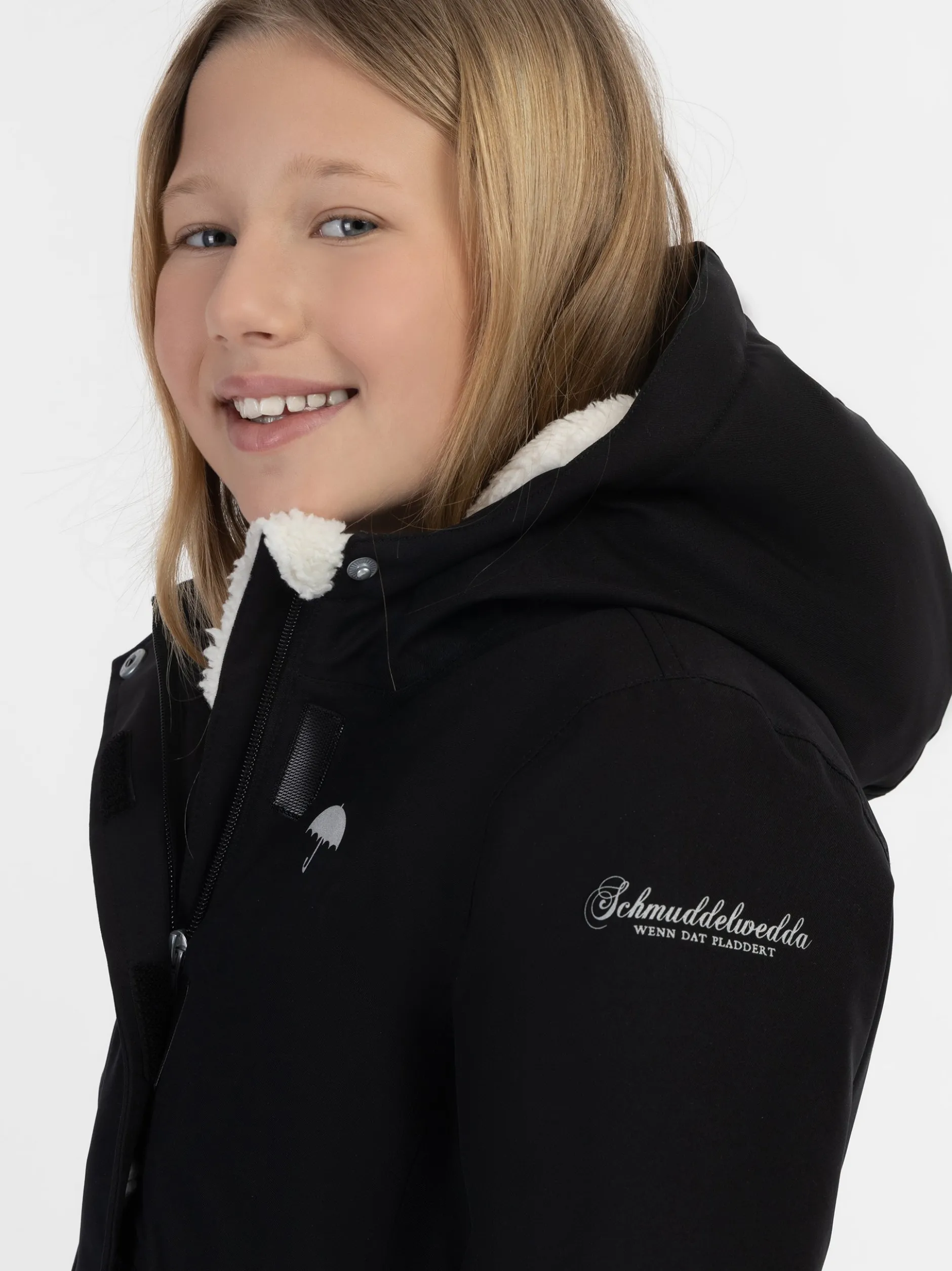 Schmuddelwedda Mädchen Winterjacke in schwarz