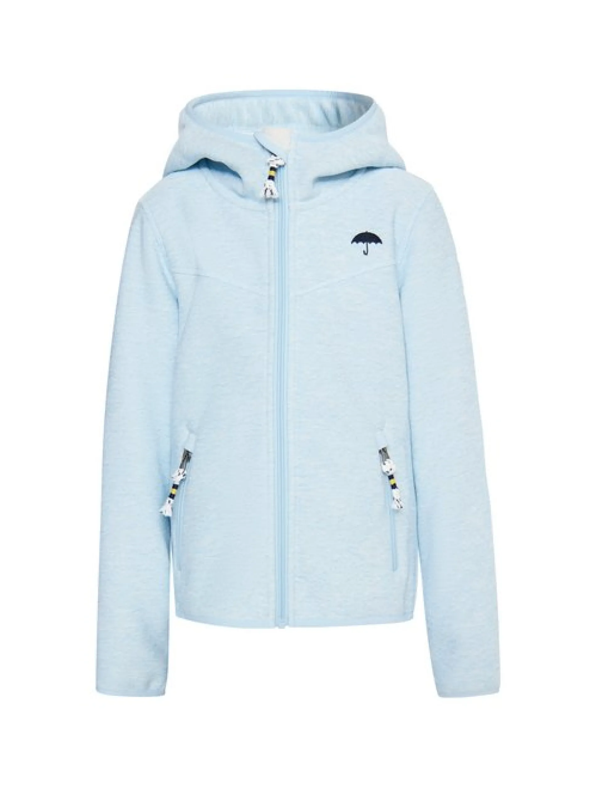 Schmuddelwedda Mädels Strickfleeceblouson mit Teddyfutter in blau