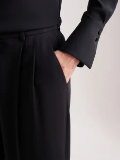 Seidensticker Damen Bundfaltenhose - Regular Fit in schwarz