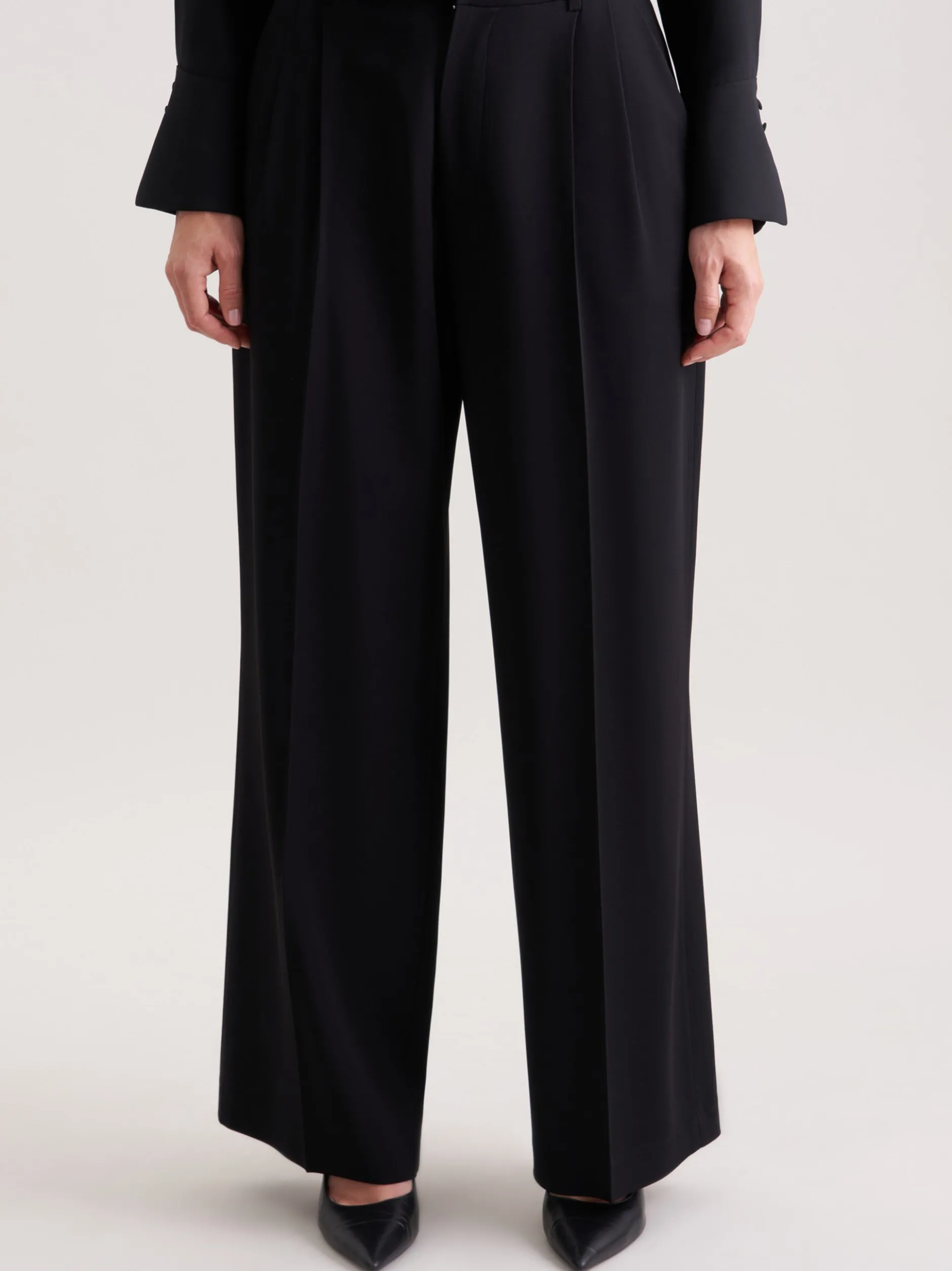 Seidensticker Damen Bundfaltenhose - Regular Fit in schwarz
