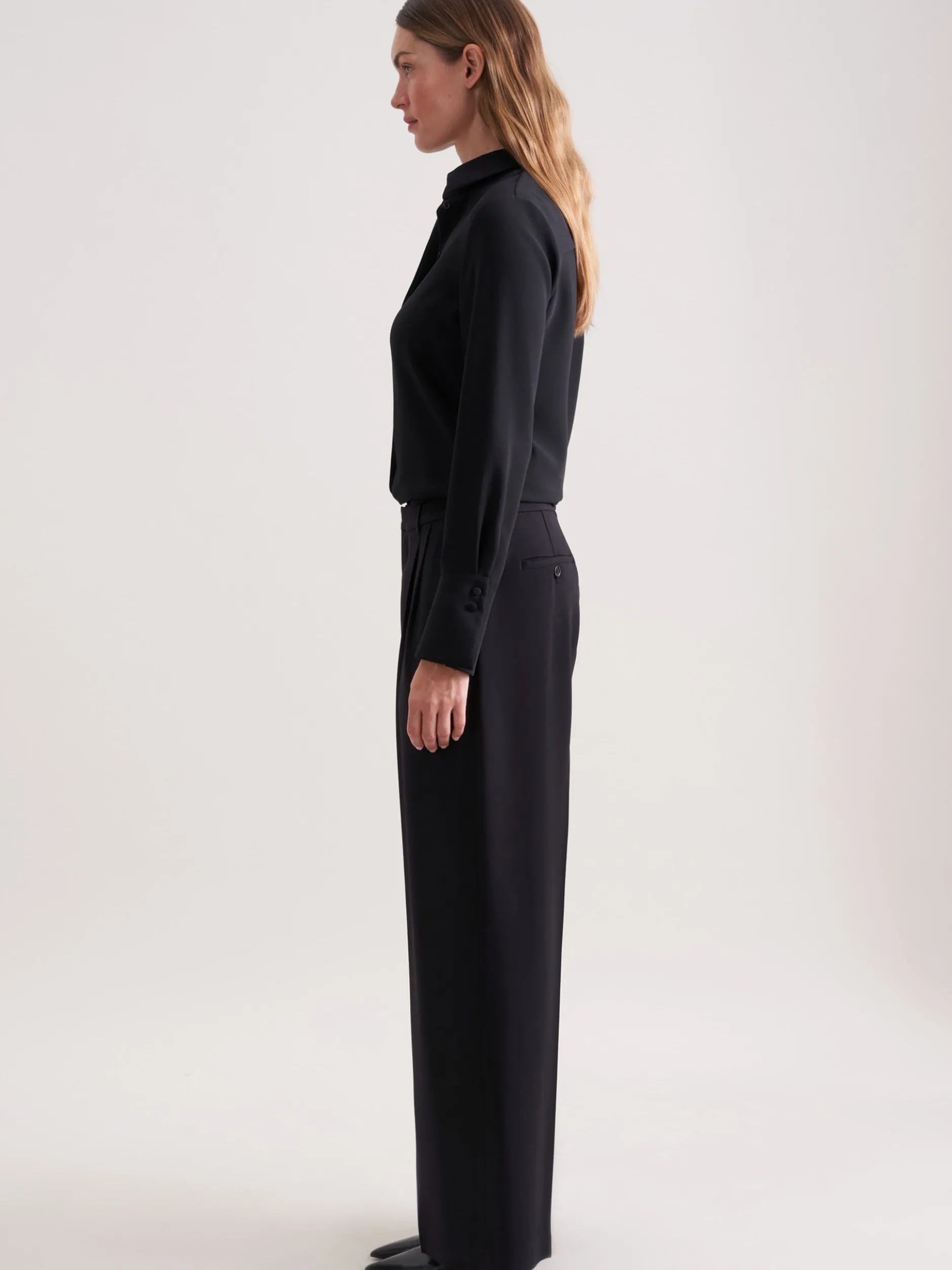 Seidensticker Damen Bundfaltenhose - Regular Fit in schwarz