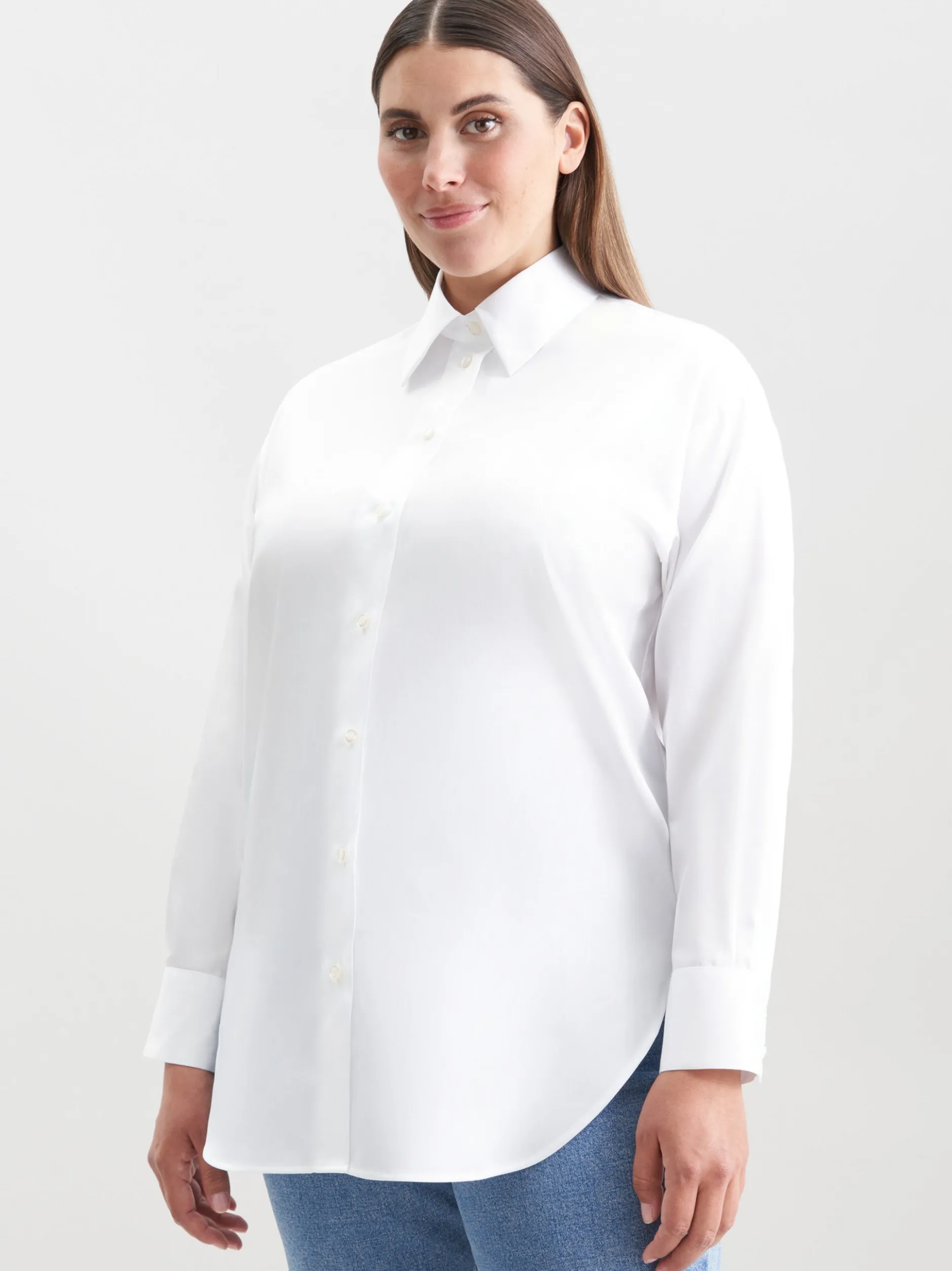 Seidensticker Damen Hemdbluse - Curvy in weiß
