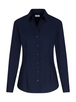 Seidensticker Damen Hemdbluse - Slim Fit in blau