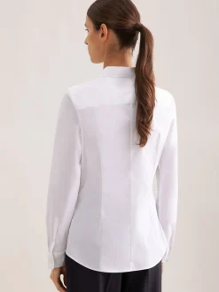 Seidensticker Damen Hemdbluse - Slim Fit in weiß