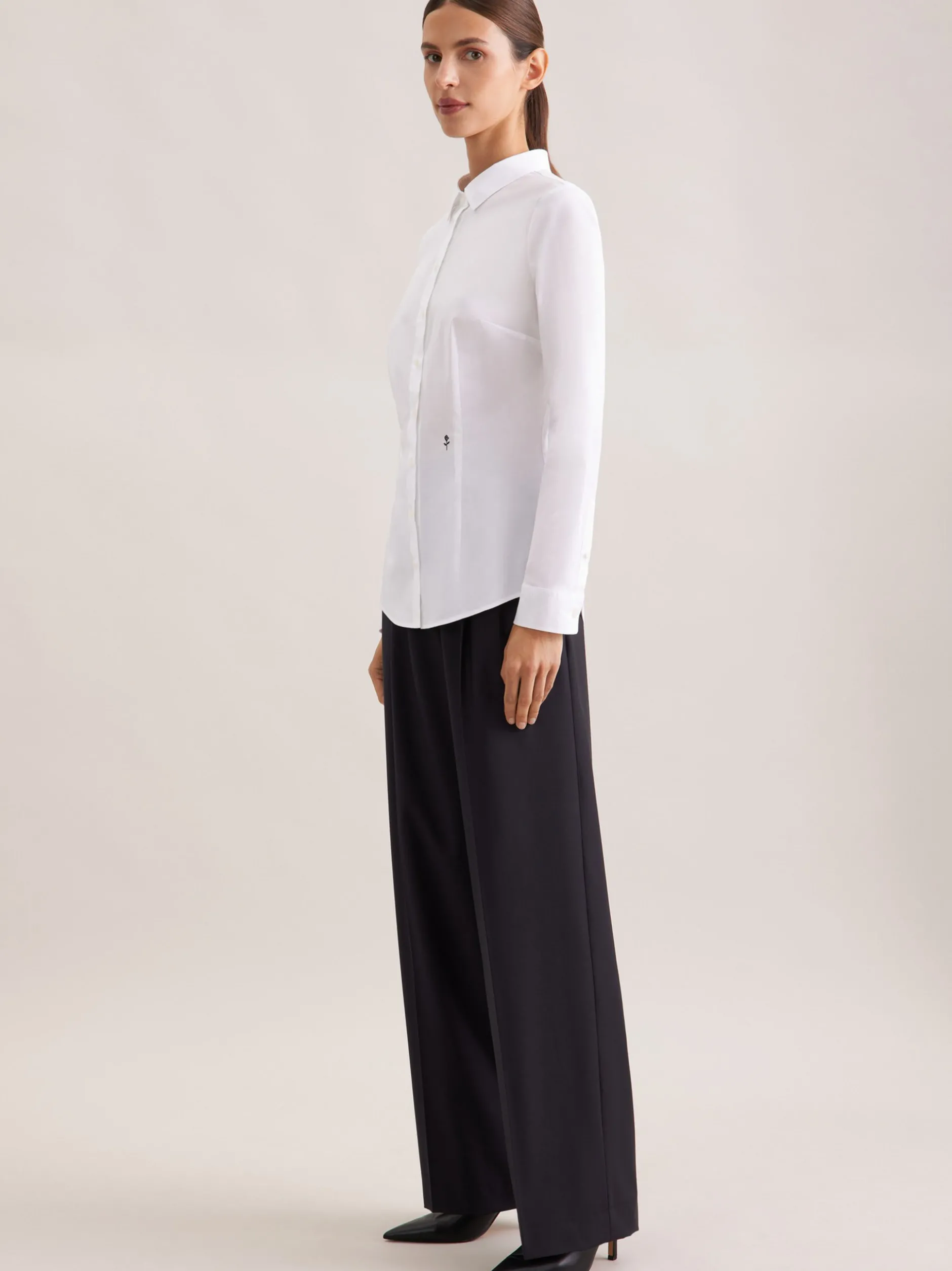 Seidensticker Damen Hemdbluse - Slim Fit in weiß