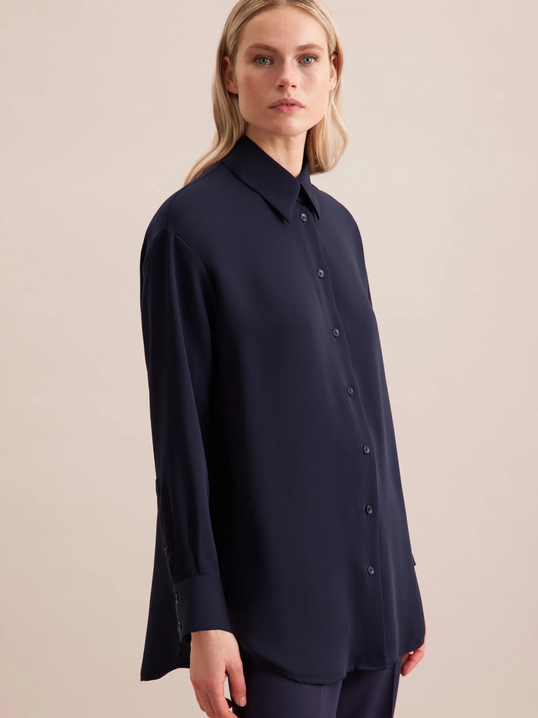 Seidensticker Damen Hemdbluse - Oversized Fit in blau