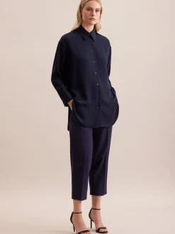 Seidensticker Damen Hemdbluse - Oversized Fit in blau