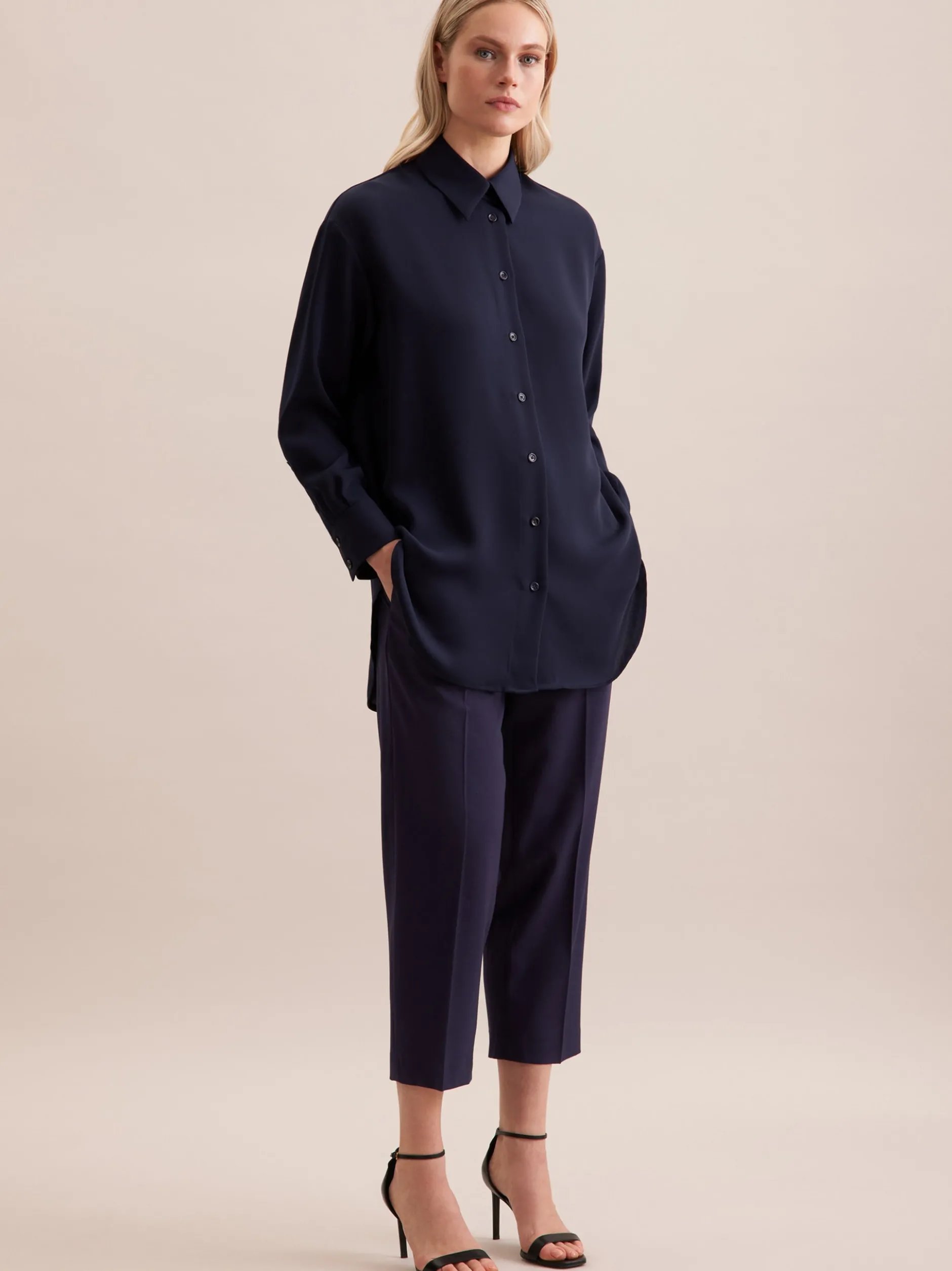 Seidensticker Damen Hemdbluse - Oversized Fit in blau
