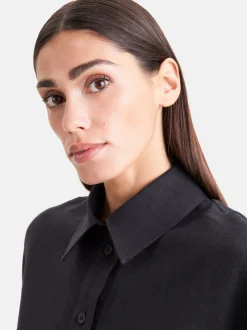 Seidensticker Damen Hemdbluse - Regular Fit in schwarz