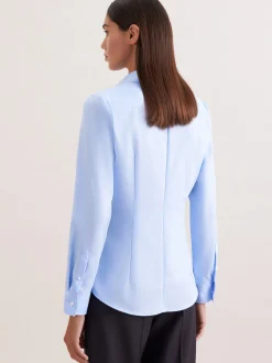 Seidensticker Damen Hemdbluse - Slim Fit in blau