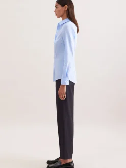 Seidensticker Damen Hemdbluse - Slim Fit in blau