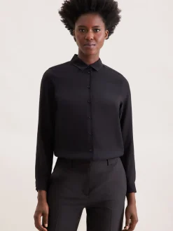 Seidensticker Damen Hemdbluse - Regular Fit in schwarz