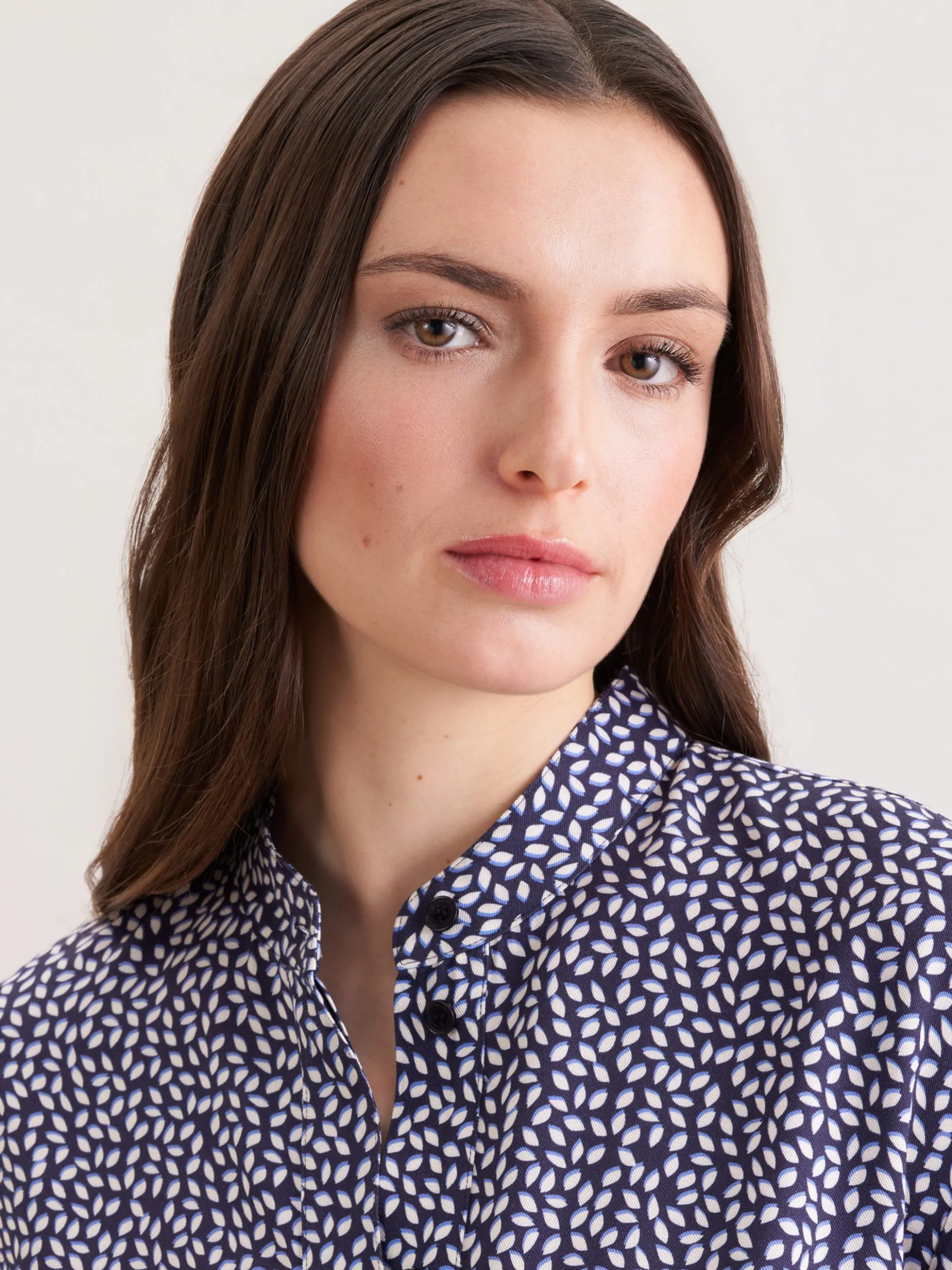 Seidensticker Damen Kurzarmbluse - Regular Fit in blau