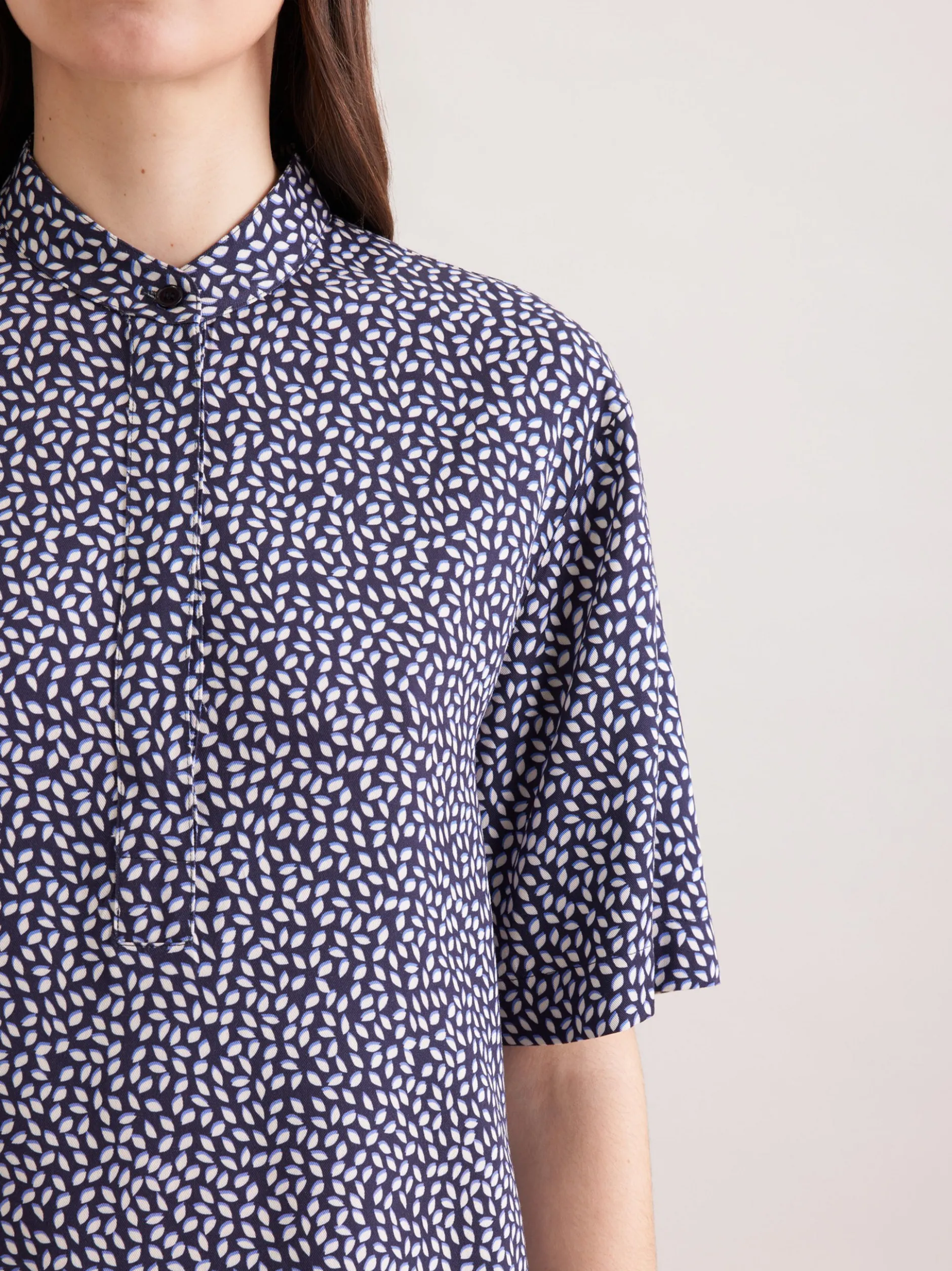 Seidensticker Damen Kurzarmbluse - Regular Fit in blau