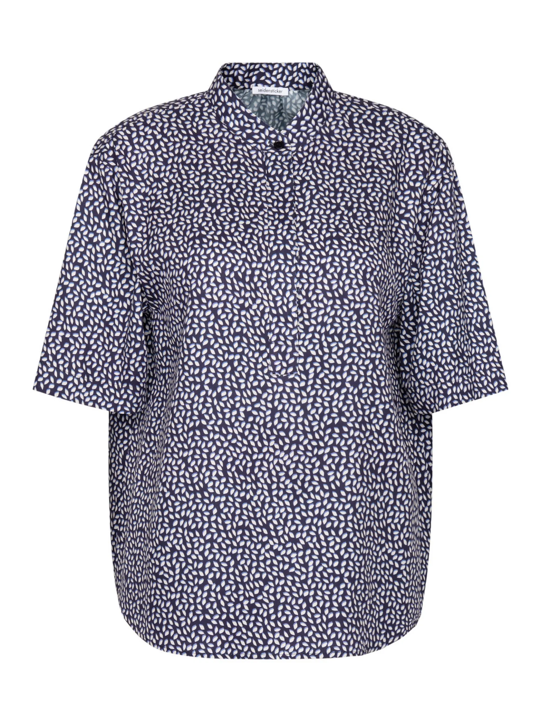Seidensticker Damen Kurzarmbluse - Regular Fit in blau