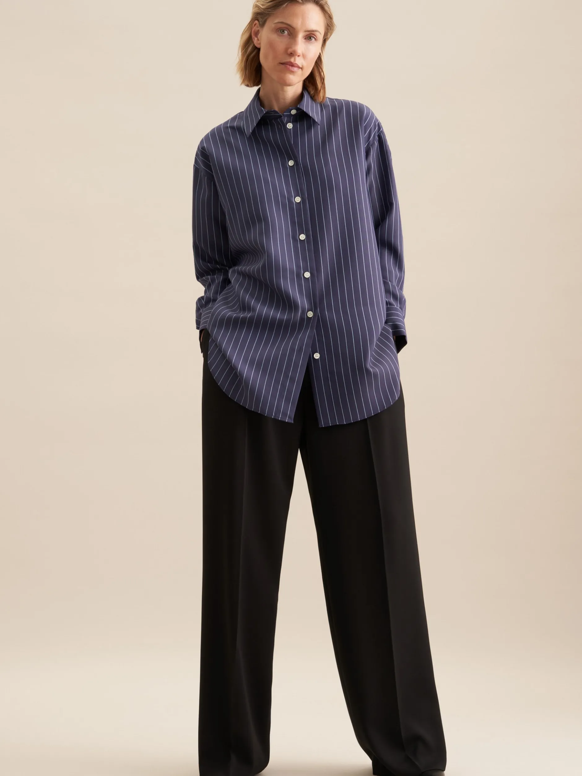 Seidensticker Damen Longbluse - Oversized Fit in blau