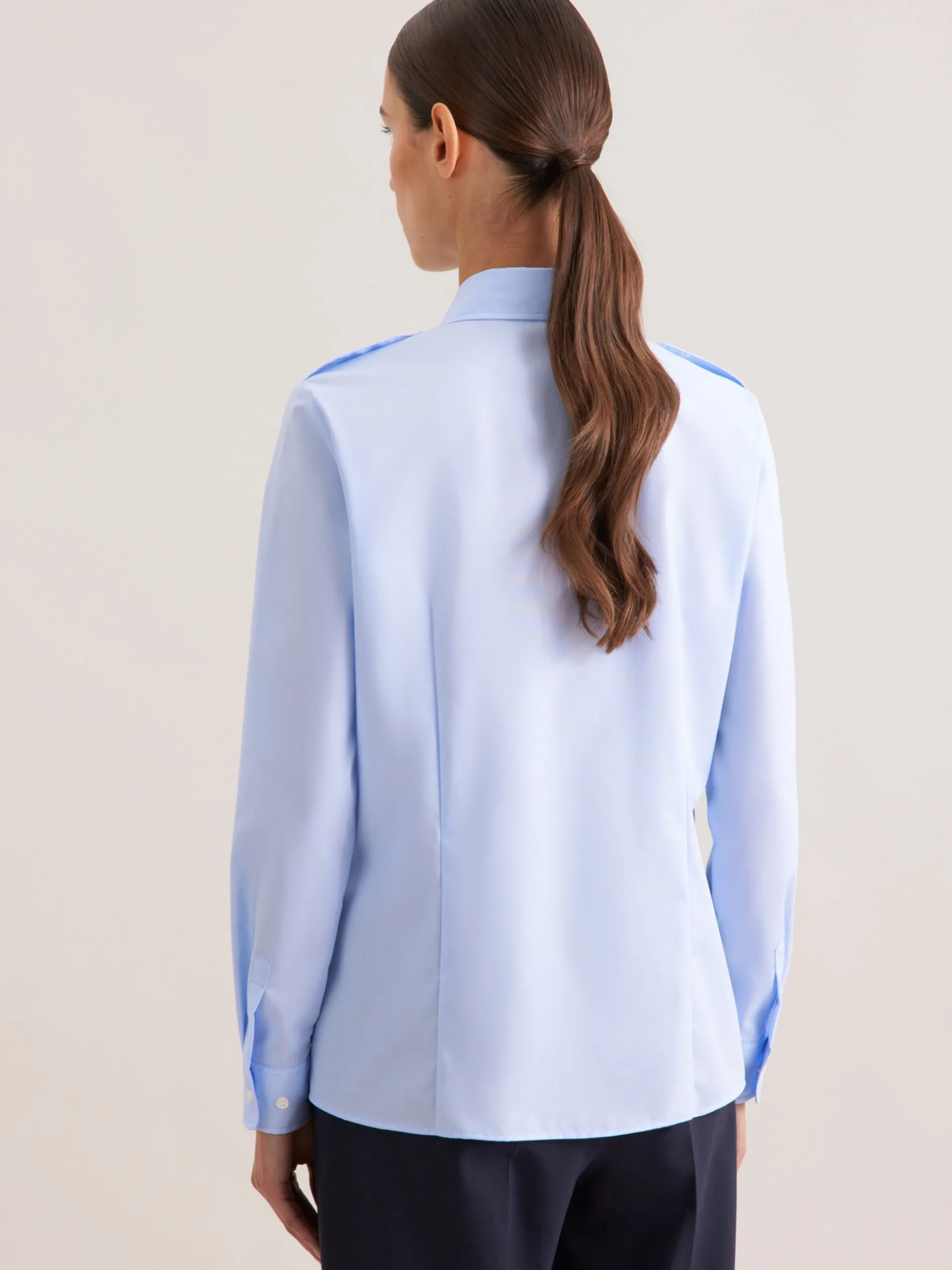 Seidensticker Damen Pilotenbluse - Slim Fit in blau