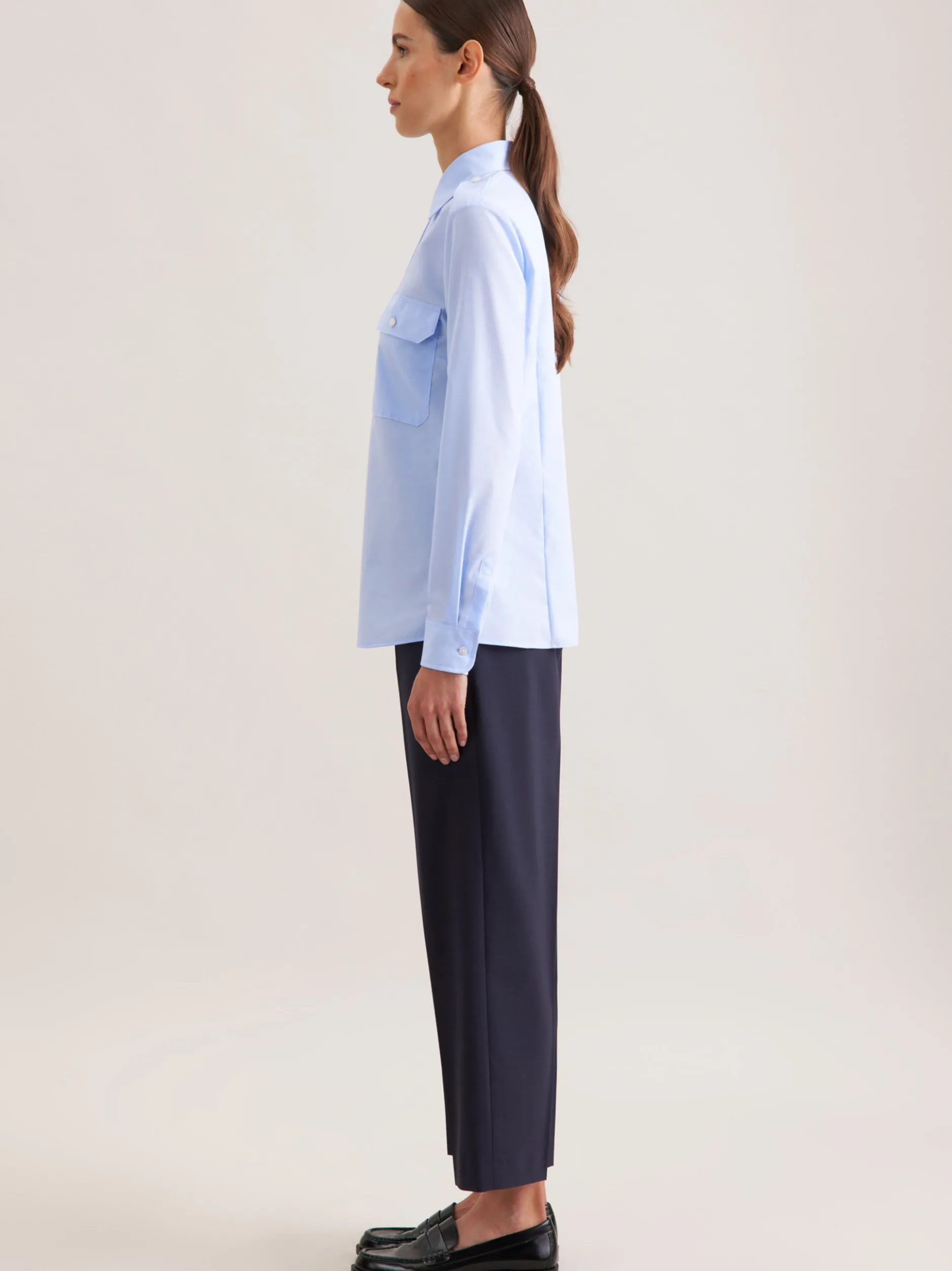 Seidensticker Damen Pilotenbluse - Slim Fit in blau