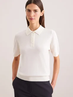 Seidensticker Damen Polo - Regular Fit in weiß