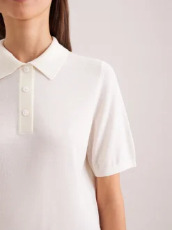 Seidensticker Damen Polo - Regular Fit in weiß
