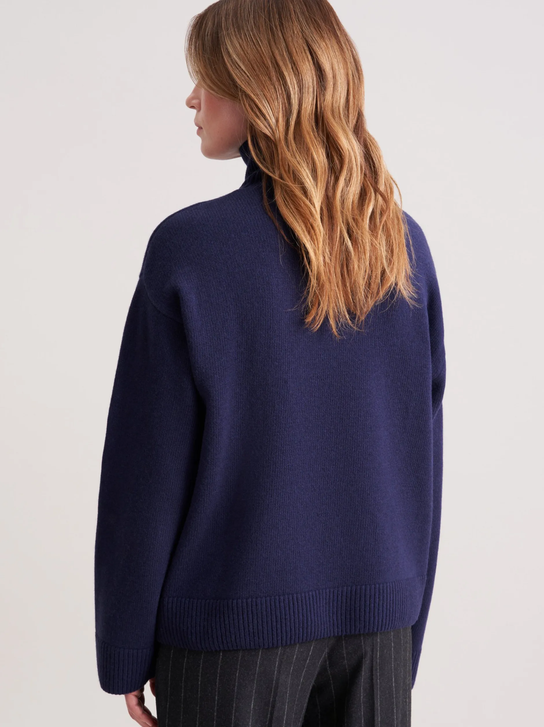 Seidensticker Damen Pullover - Relaxed Fit in marine