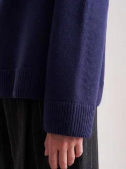 Seidensticker Damen Pullover - Relaxed Fit in marine